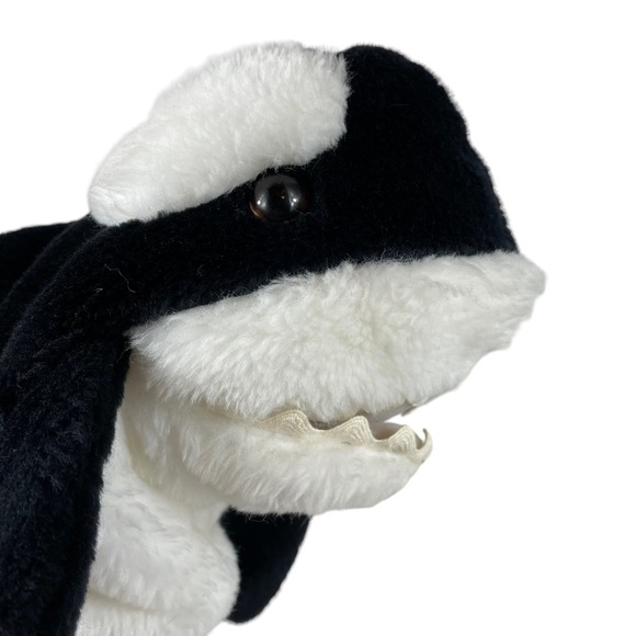 Vintage Orca Killer Whale Children’s Hand Puppet Plush Simple Toy USA Made Rare - Picture 10 of 14